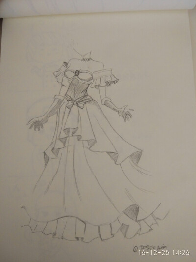 服装 手绘 黑白