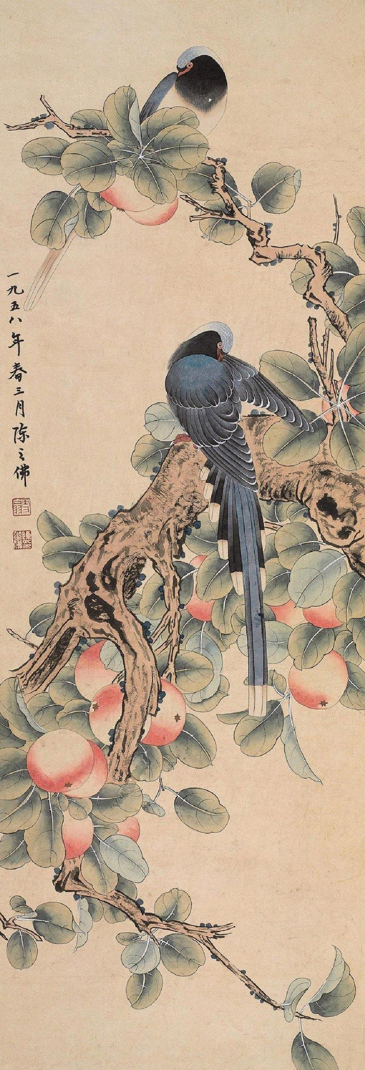 国画大师陈之佛工笔花鸟画精选