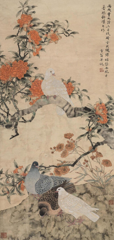 国画大师陈之佛工笔花鸟画精选