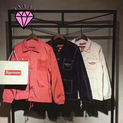 【Supreme】NYLON CHORE COAT 情侣款式 春款 加厚尼龙 工装四袋夹克 采用ZP复刻 衣服整体版型更立体 尺码S-XL