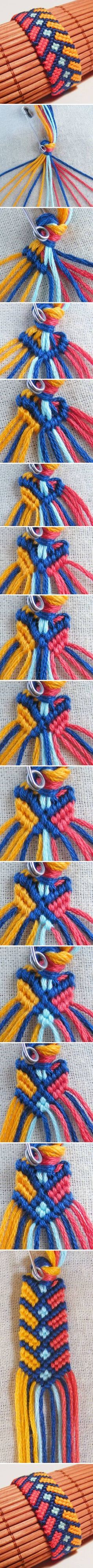 Macrame is a form of textile-making using knotting rather than weaving or knitting. Its primary knots are the square knots. Here is a nice…