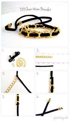 Jewelery DIY: Chain Woven Bracelet