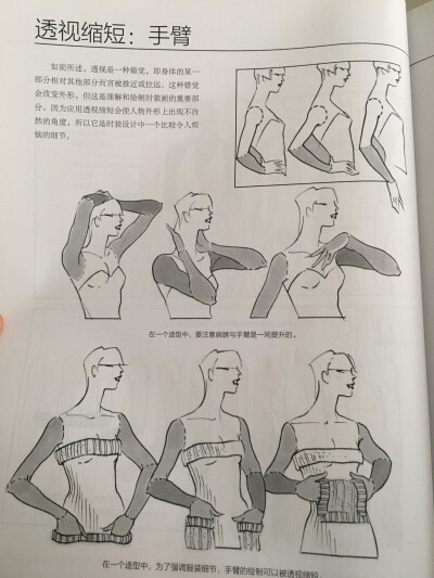 《美国经典时装画技法》绘制手臂