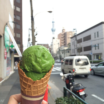 浅草寺。抹茶雪糕