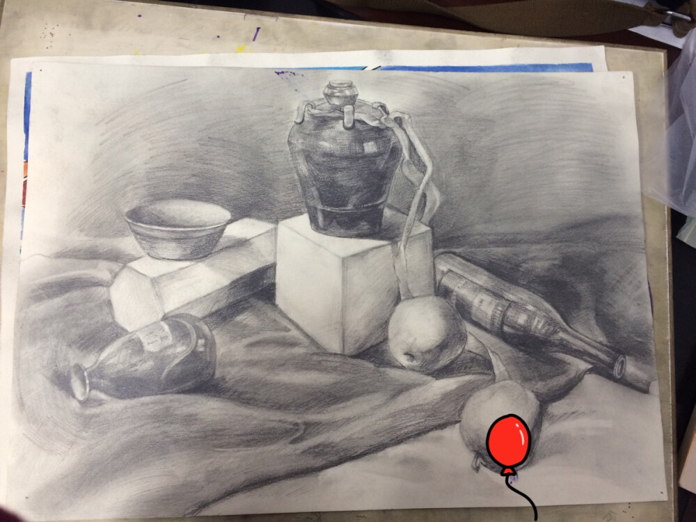 素描静物写生李鹃飞