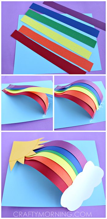 彩虹 卡纸 幼儿园