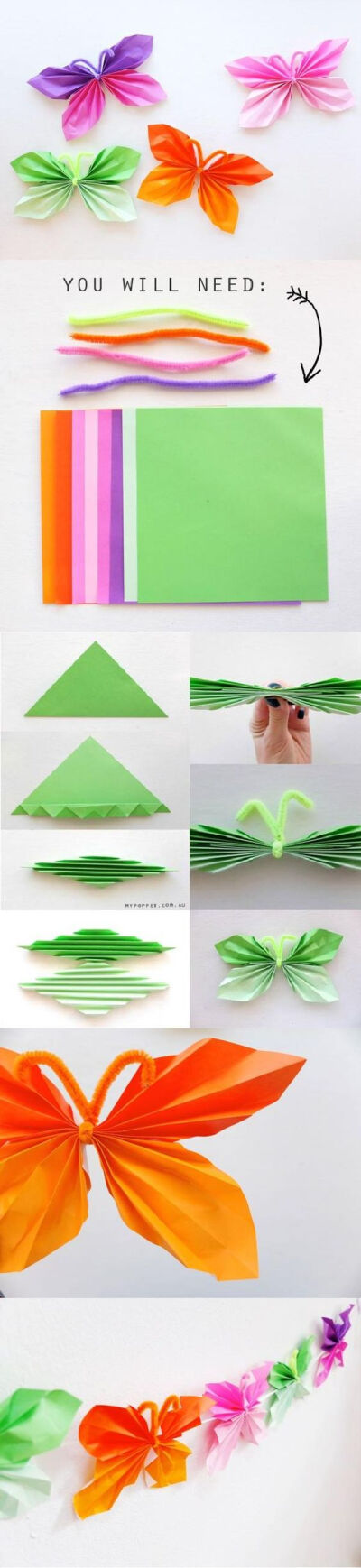 折纸 叶子 绿色 装饰