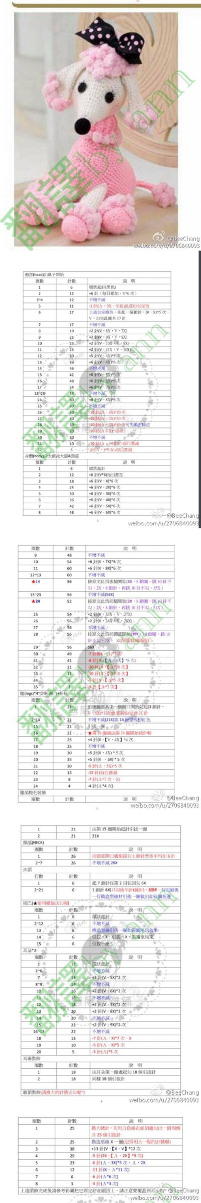 钩针玩偶图解