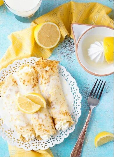 Lemon Cheesecake Crepes