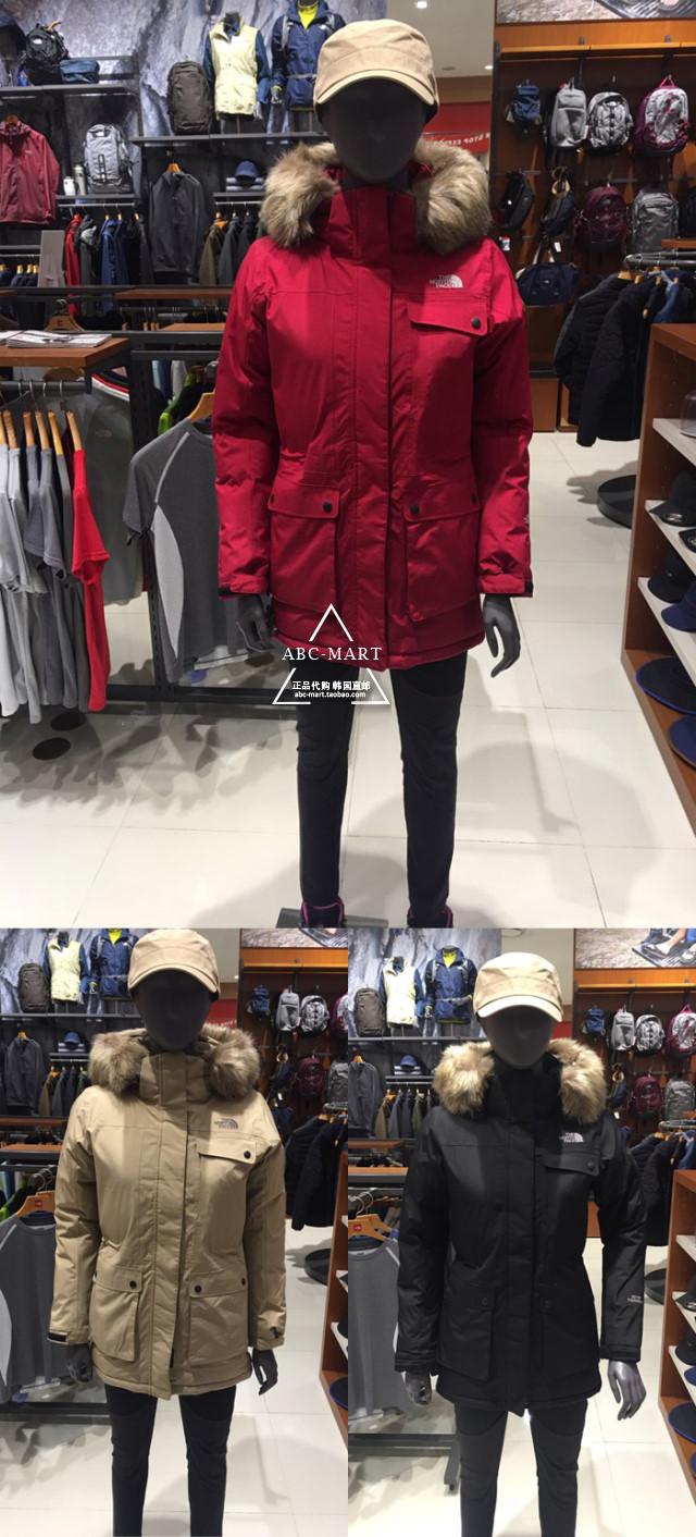 代购 韩国代购【THE NORTH FACE/北面】16冬女防风防水羽绒服 NFJ1DH84