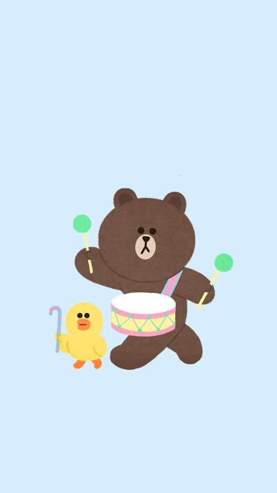 iPhone 壁纸 LINE cony brown 可妮 布朗 莎莉 熊大