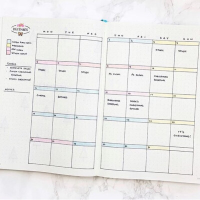 From ins id: bulletjournalers. Monthly log