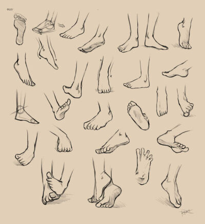 动漫人体结构 脚