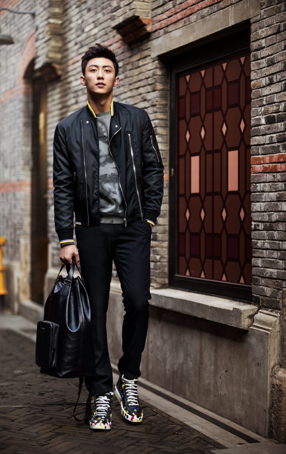 20161230 黄景瑜 身着dior homme 2017春季系列为品牌拍摄一组街拍