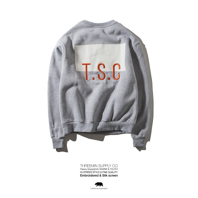 Threemin Supply Co. | TSC 高街型格 刺绣绒棉加厚圆领卫衣 两色