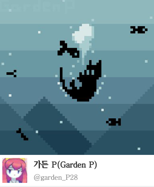 Twitter上分享的像素画 作者见图下方，来源dotpict