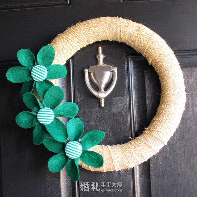 #设计##艺术##手工DIY#[imior.com]婚品DIY 绿色太阳花花环 更多:http://www.imior.com/goods/show?gid=6393-mM3OG-图片