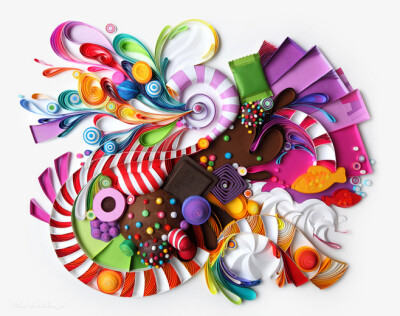 CandyCrush-inspired 3D paper art-WE4M2-图片