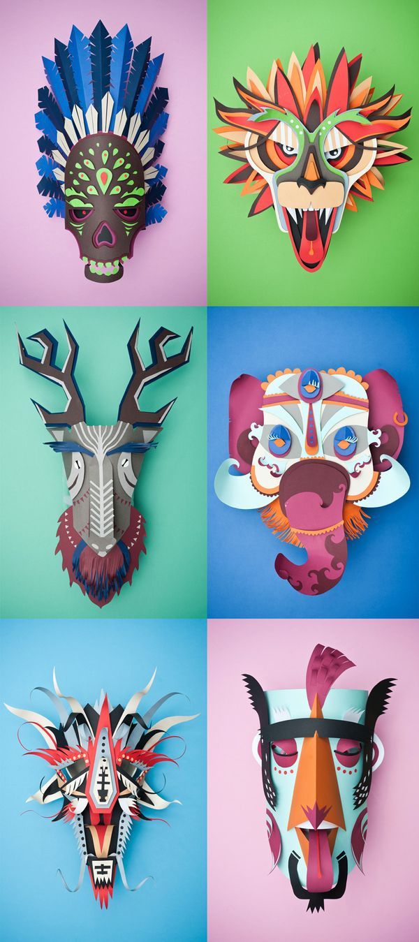 paper animal masks-jRkOT-图片