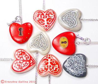 Valentine heart stone pendants | Flickr - Photo Sharing!-TFlYm-图片