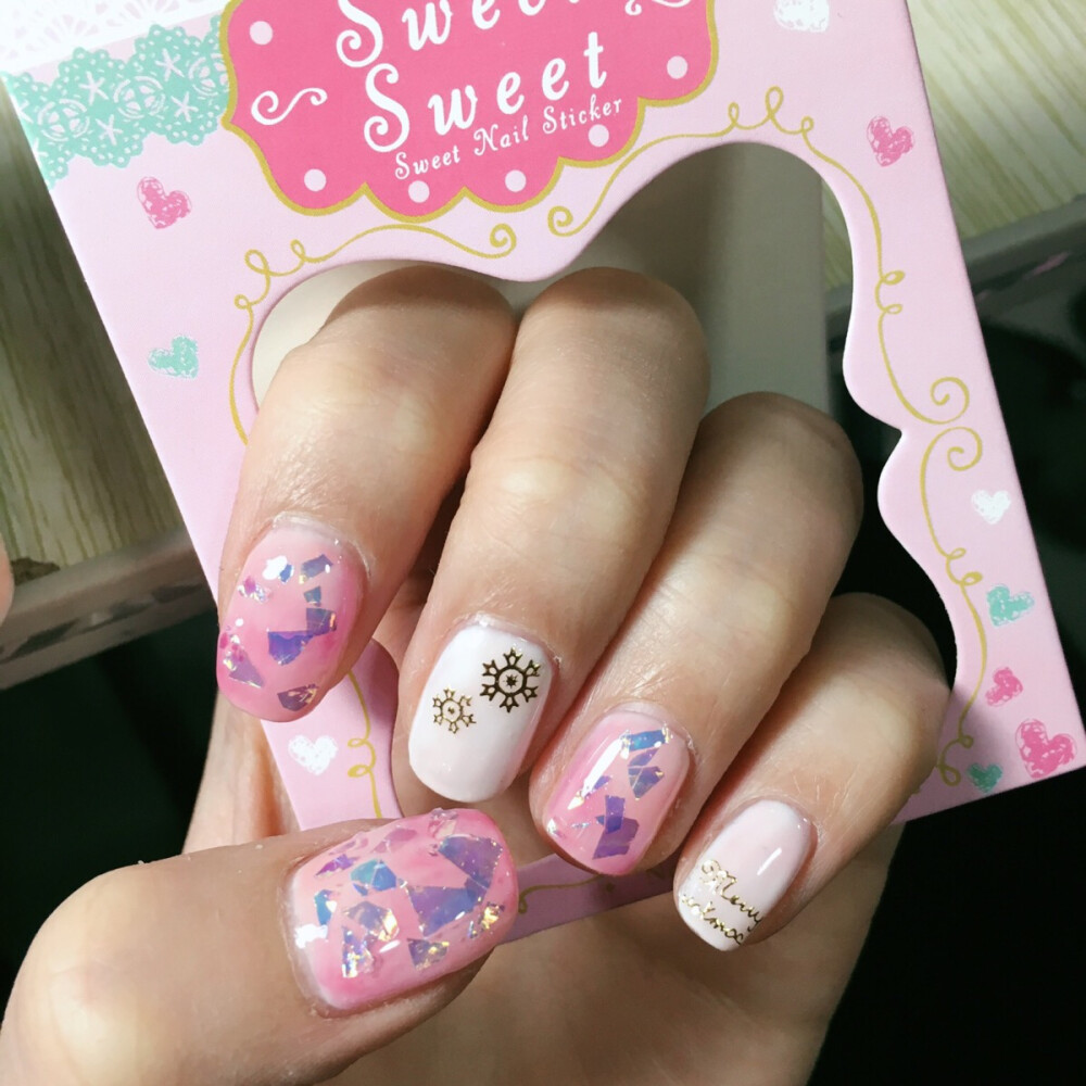 美甲 糖果纸