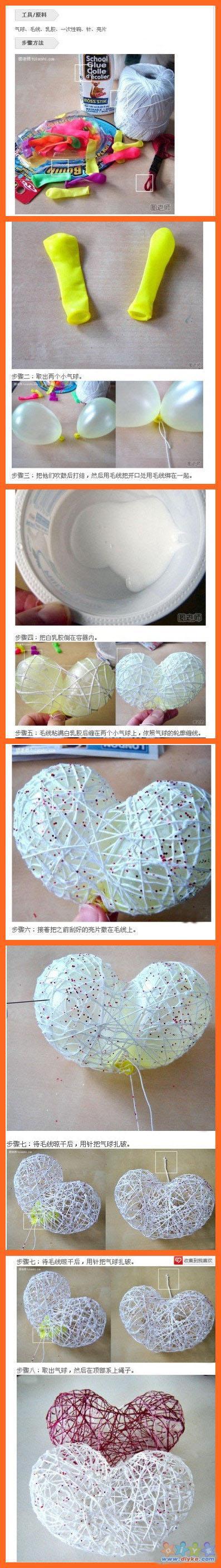 气球和麻绳编织的心型装饰-TA5NG-图片