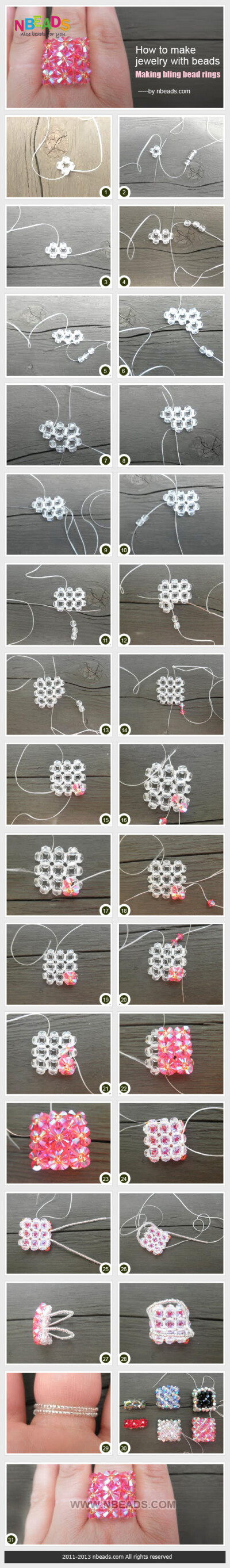 how to make jewelry with beads - making bling bead rings-TQwYj-图片