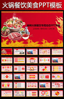 中国风火锅餐饮美食ppt动态模板-jhiNz-图片