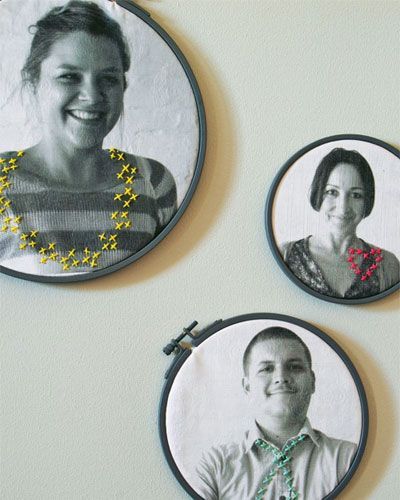 embroidered fabric photos in embroidery hoops-TgzYW-图片