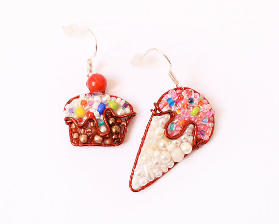 Ice Cream Earring: Made To Order #采集大赛# #手工#-DRlMT-图片