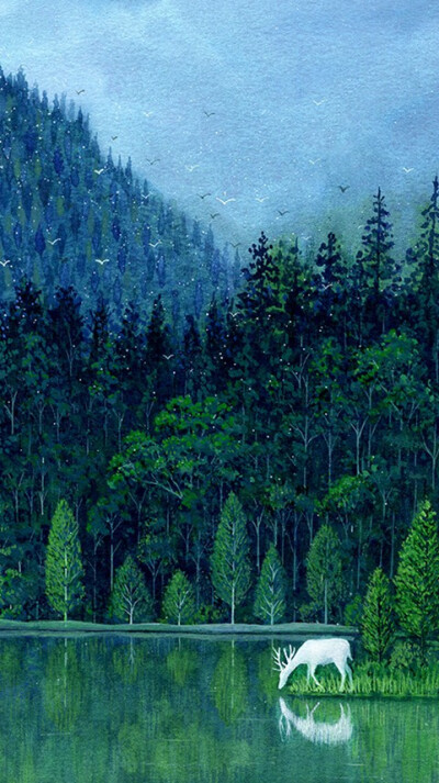 〔 手绘水彩插画 〕作者' 雨湿空城 °