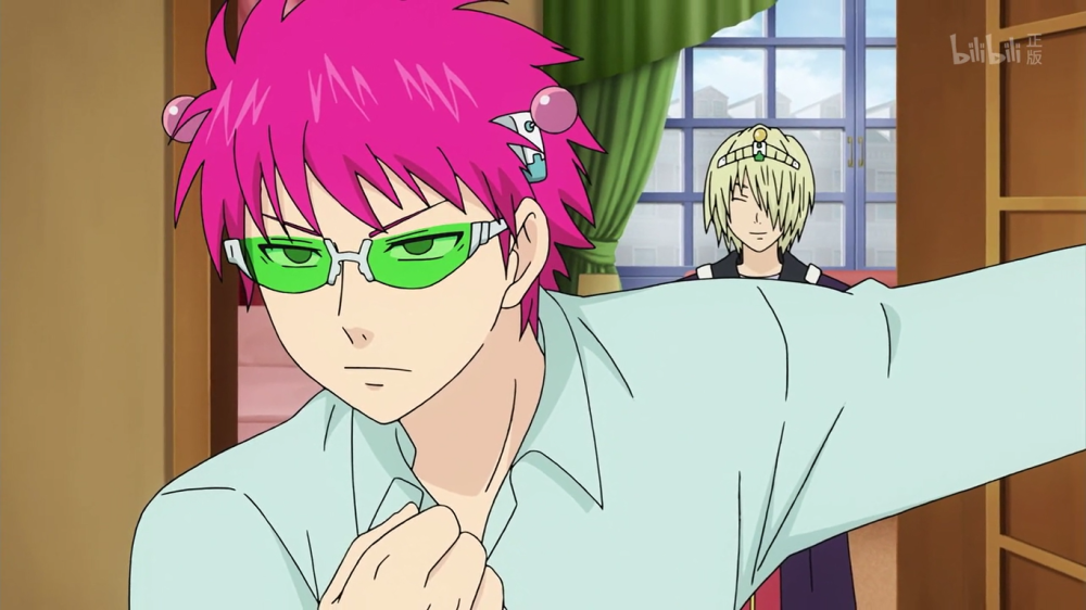 ＃掐字为缘＃
＃动漫截图＃
齐木楠雄的灾难
齐木男神
拿巧克力果冻去哄男神吧，23333