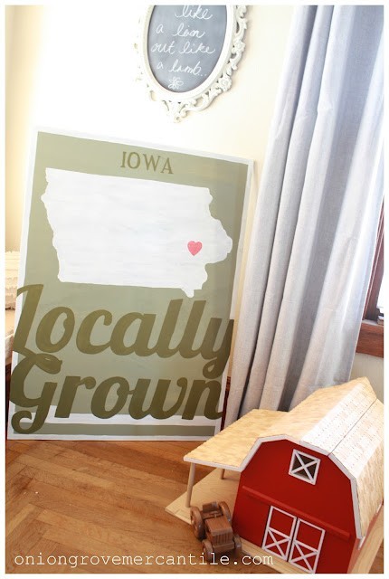 Art for the Wall / Another amazing & custom hand painted sign - "Locally Grown" very cute!-DEyYj-图片