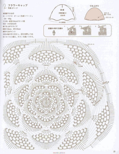 白色帽子图解 #编织#-mZiOD-图片