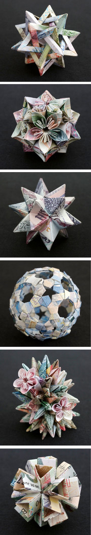 Geometric Currency Sculptures by Kristi Malakoff-WE5ND-图片