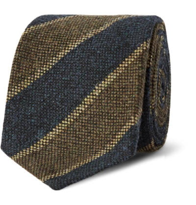  DUNHILL 条纹毛线编织领带