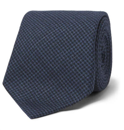  BRUNELLO CUCINELLI 7cm亚麻 羊毛和真丝混纺领带