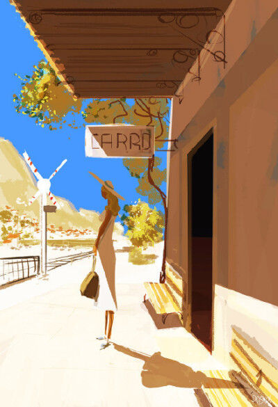 [美国插画师 Pascal Campion] 简洁浪漫的色彩-WQ3YT-图片