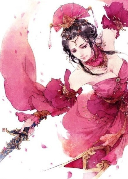 我笑花，花醉太红，何意笑春风？ 花笑我，我醉尘梦，何意笑花红？