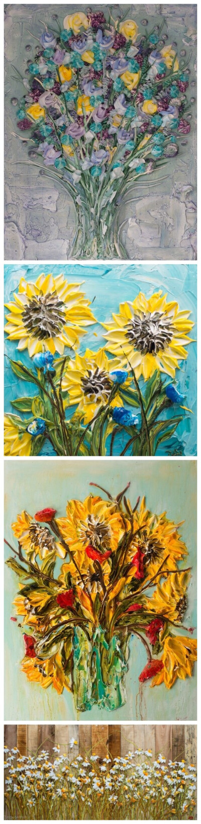 这是Justin Gaffrey制作的立体超酷浮雕油画，将二维的画作呈现出一种3D立体的错觉。