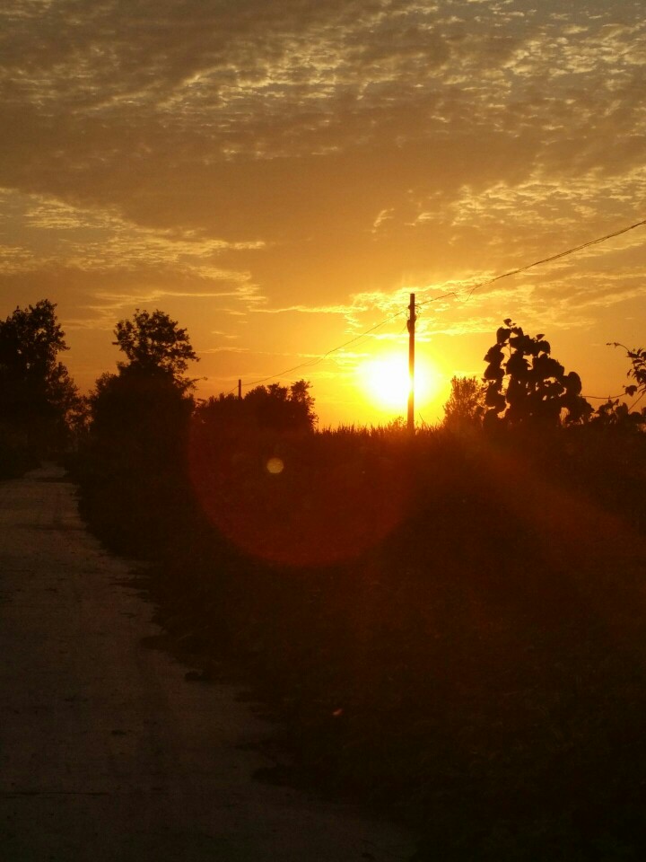 夕阳 河南潢川
