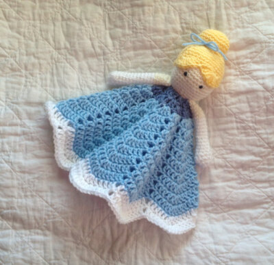 Cinderella Inspired Lovey/ Security Blanket/ Soft Toy Doll/ Plush Toy/ Stuffed Toy Doll/ Amigurumi Doll/ Baby Doll- MADE TO ORDER