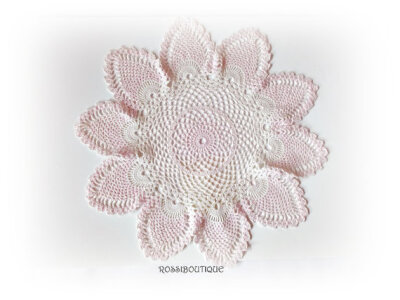 Crochet doily, Home decor, White crochet doilies, Pink crochet doily, Handmade, Handmade tablecloth, Cotton kitchen decor, home decor