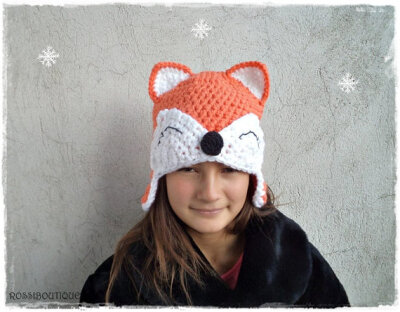 Fox hat, Crochet fox hat, Crochet baby hat, Kids fox hat, Baby fox hat, Animal hat, Kids hat, Newborn photo prop, Orange hat