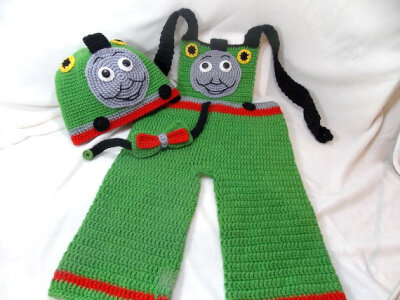 Percy train,Crochet photo shoot,Crochet baby holloween costume,Newborn set,baby boys'clothing