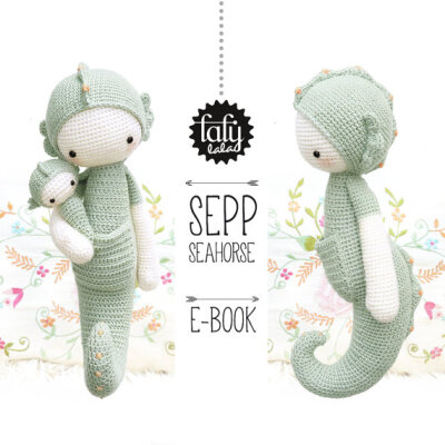 SEPP the seahorse • lalylala crochet pattern / amigurumi