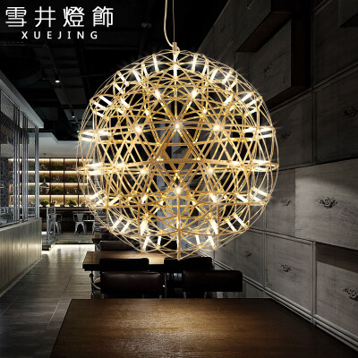 后现代简约创意火花圆球LED吊灯工业风艺术客厅餐厅灯大堂工程灯