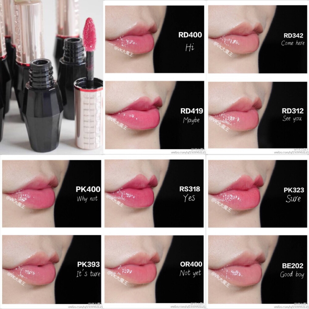 SHISEIDO Maquillage 心机星魅唇蜜10色全试色
BE202/RD312/RD343/RD419/PK323/PK393/RS318/PK400/OR400/RD400
♡RD419、OR400是限定色