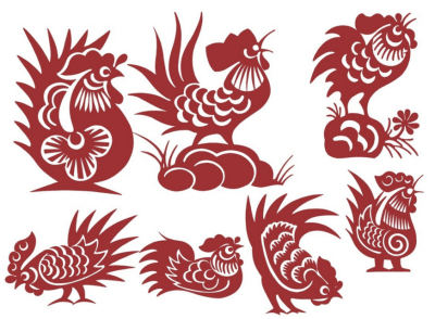 剪纸 鸡