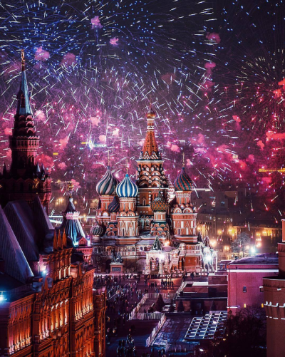 Fireworks in Red Square ~ Moscow, Russia